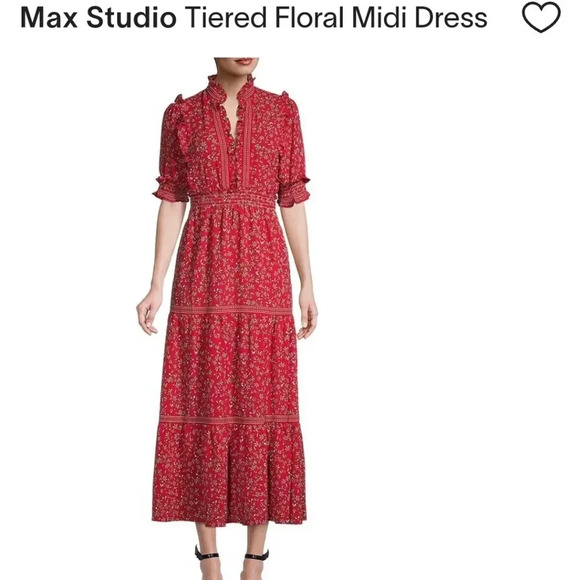 Max Studio Tiered Floral Maxi Dress - Picture 2 of 7